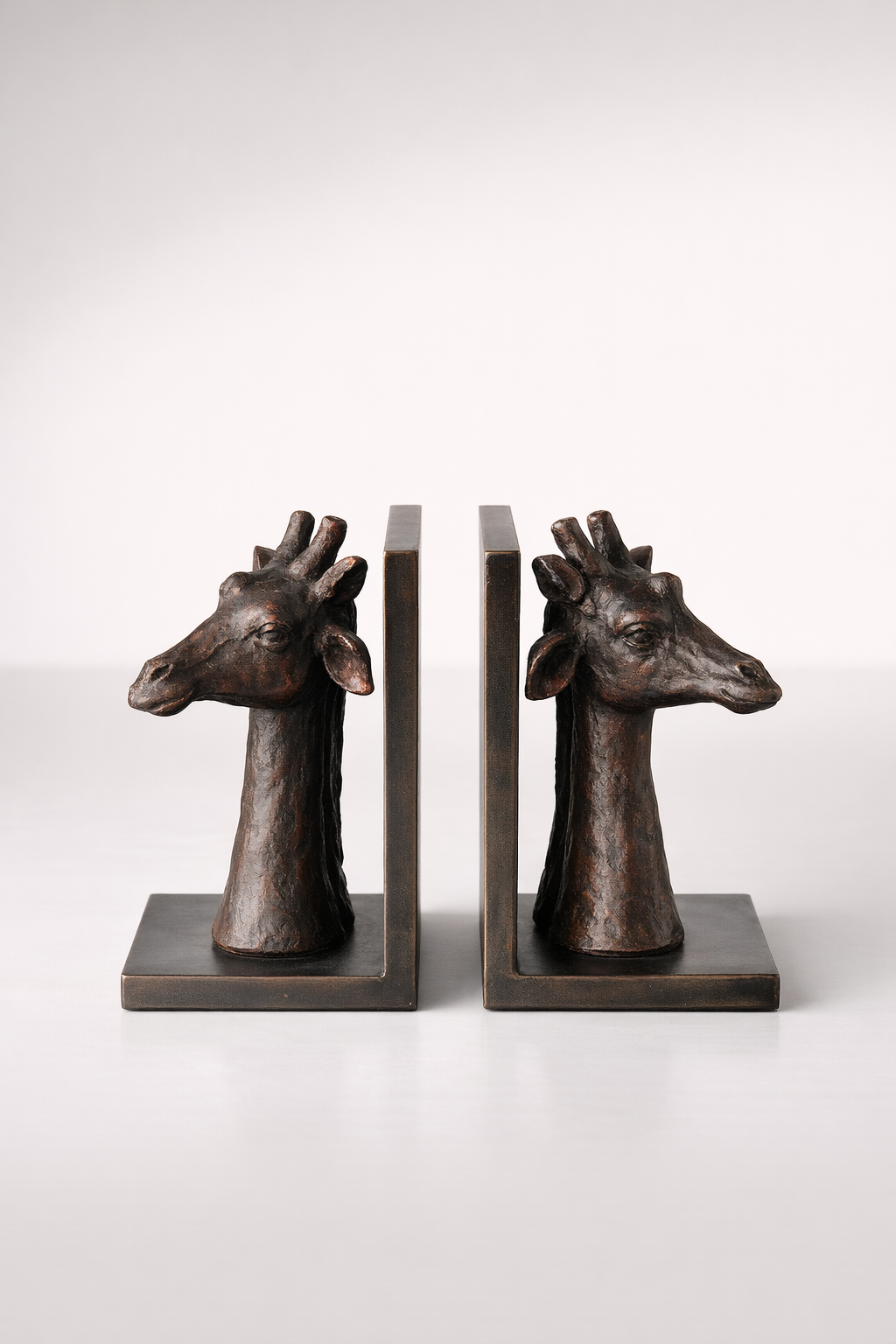 Pair Of Giraffe Head Book Ends