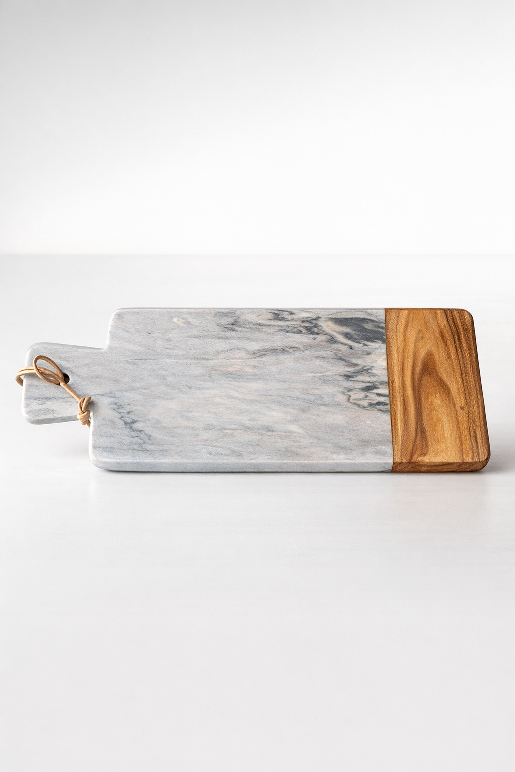 Dark Grey Marble & Wood Chopping Board