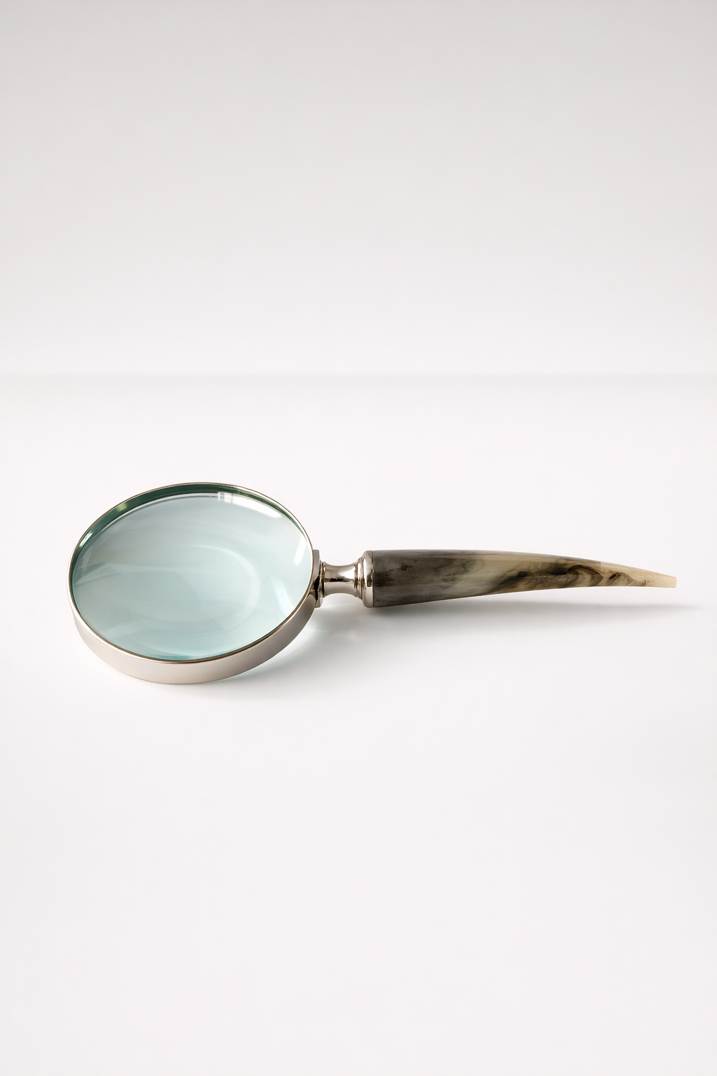 Silver Magnifying Glass Horn Handle