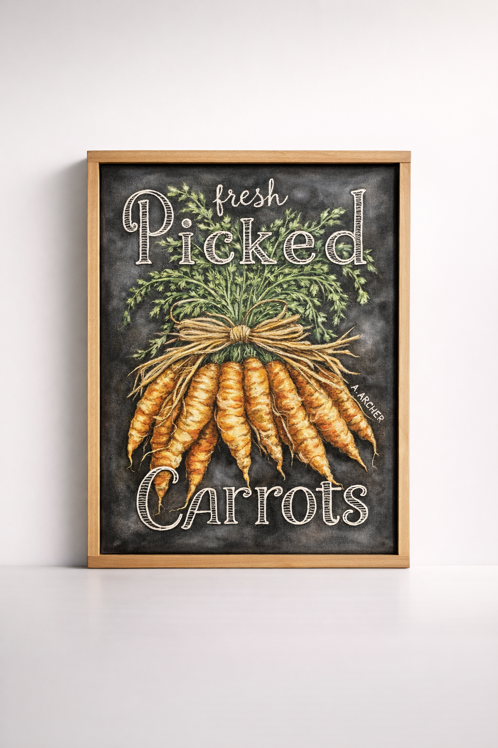 Carrot Blackboard Sign