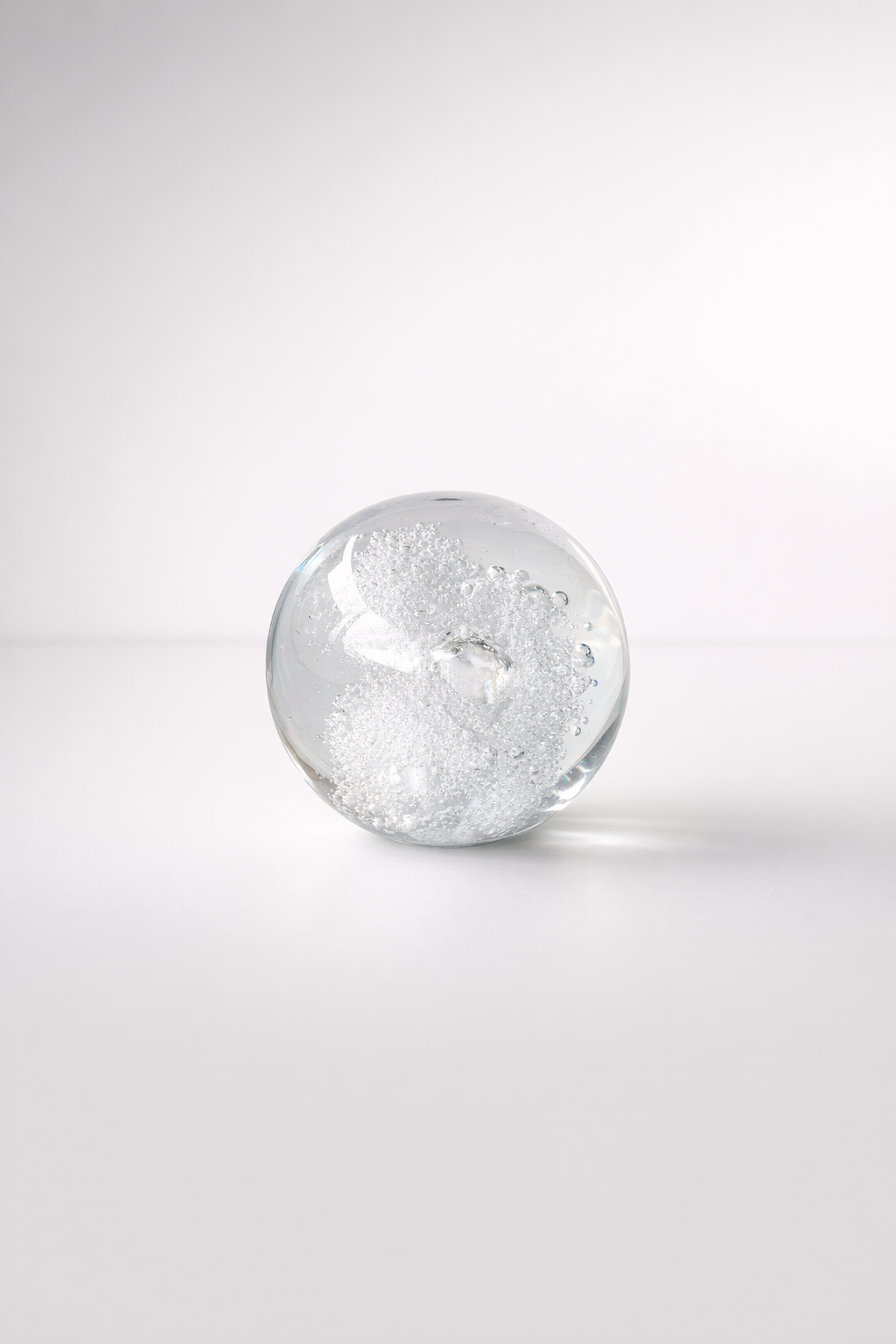 Clear Bubble Glass Paper Weight