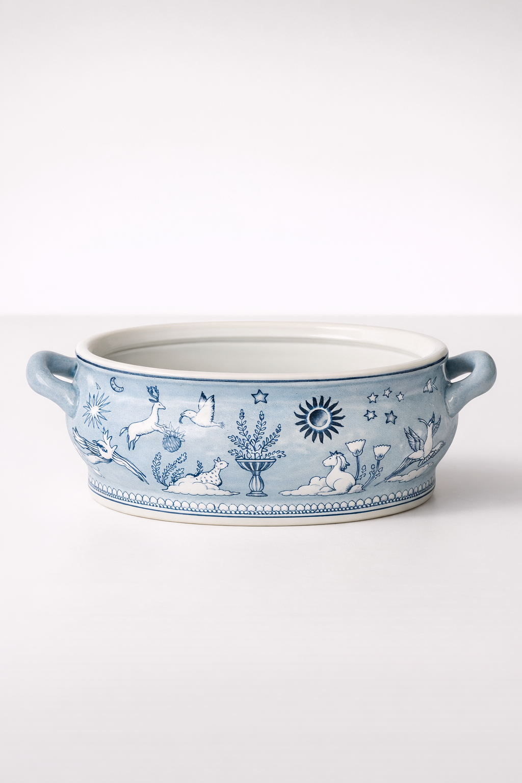 Small Blue Oval Foot Bath