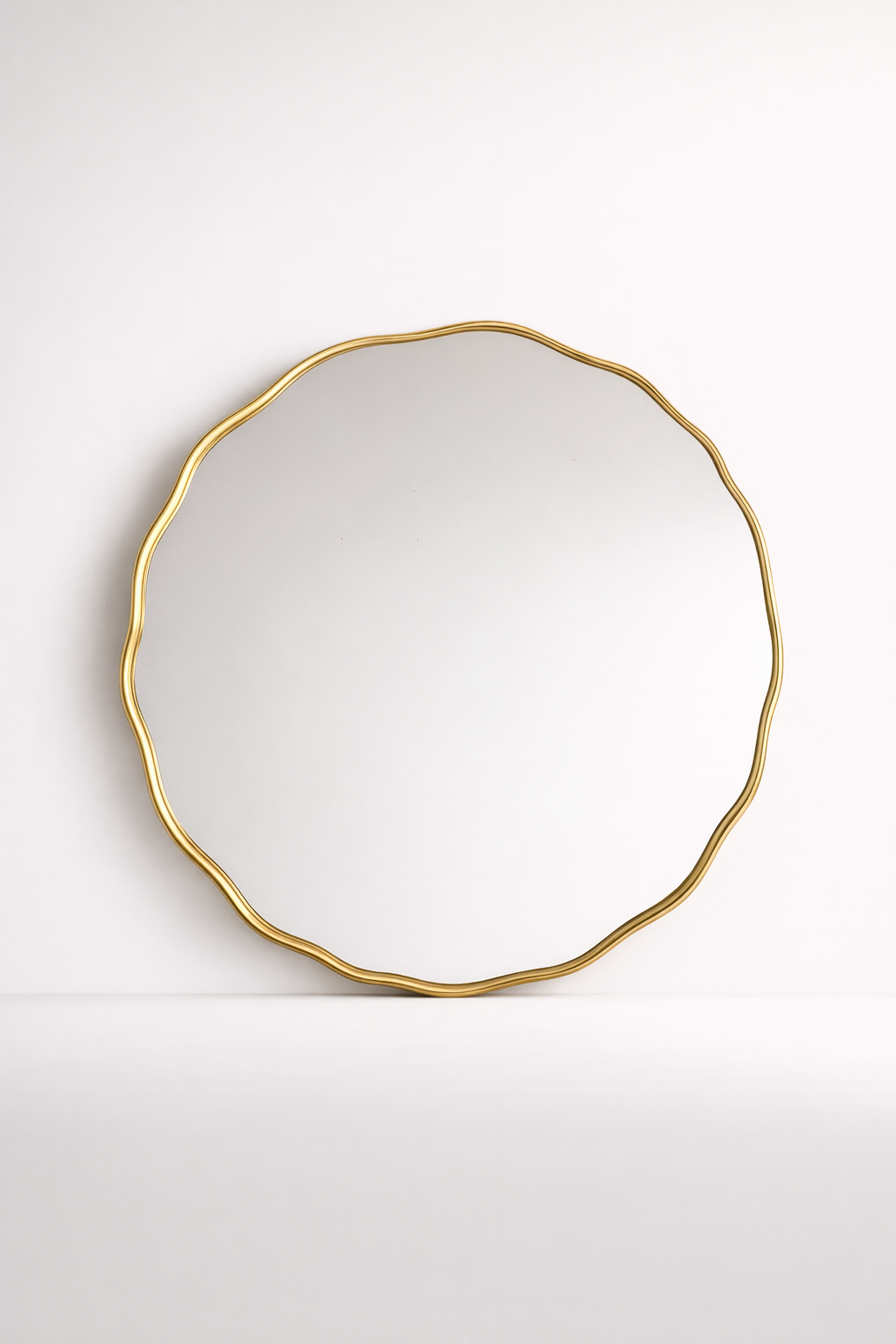 Large Scallop Mirror Gold Frame