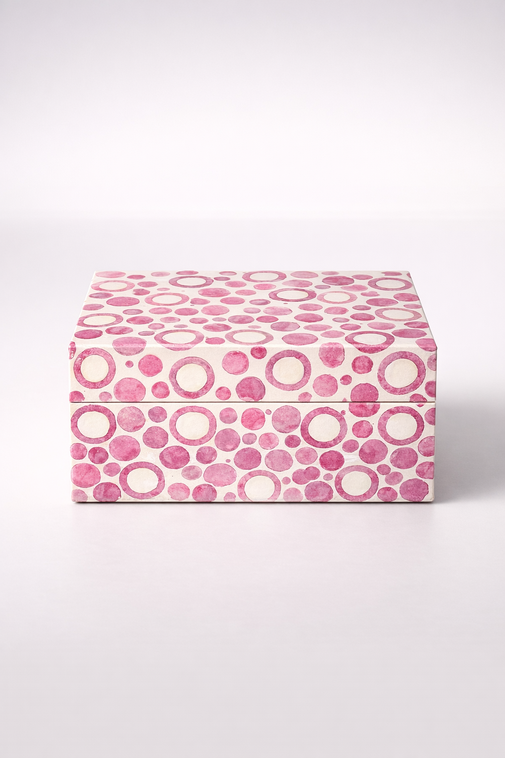 Pink Circle Capiz Box