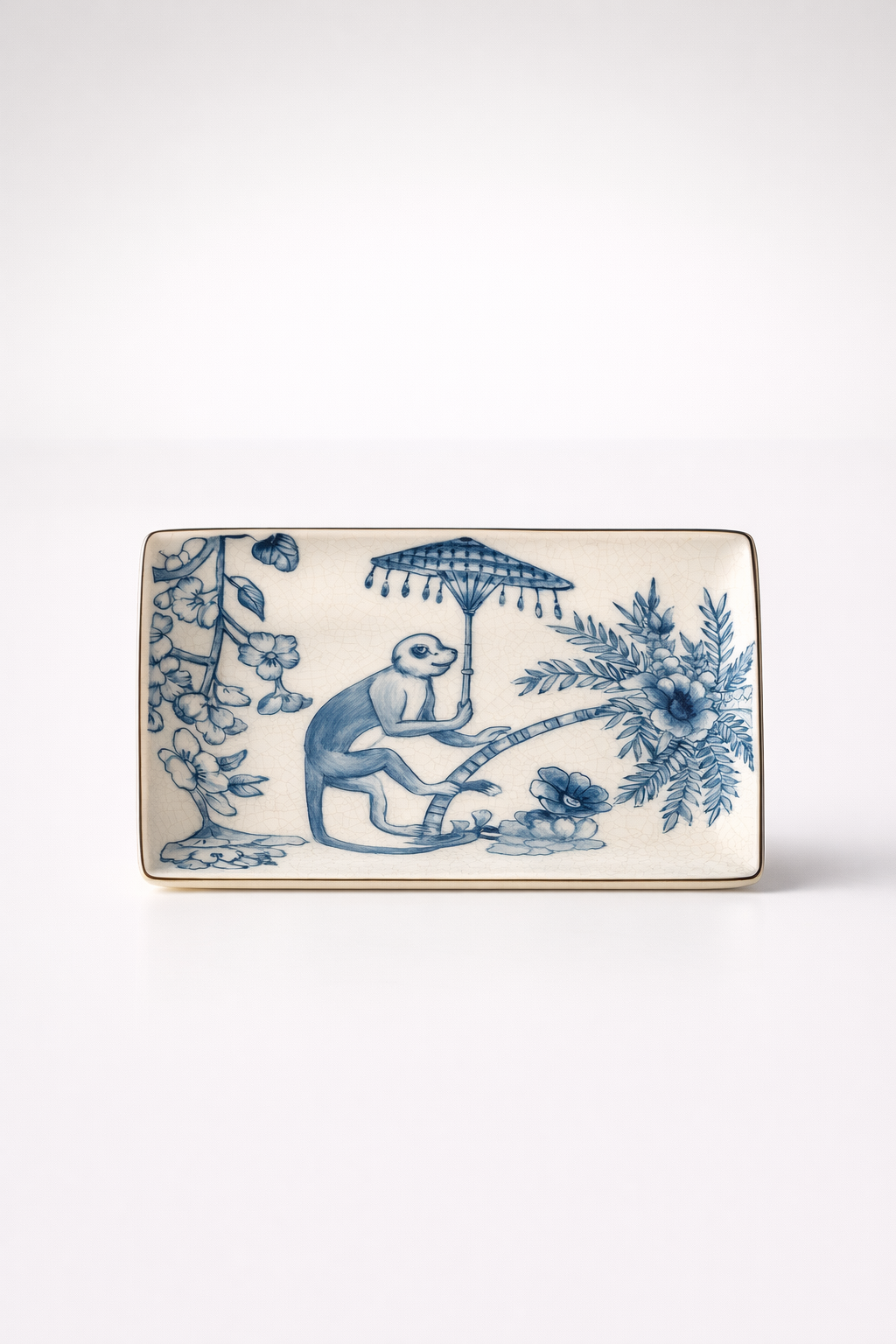 Small Blue Monkey Plate