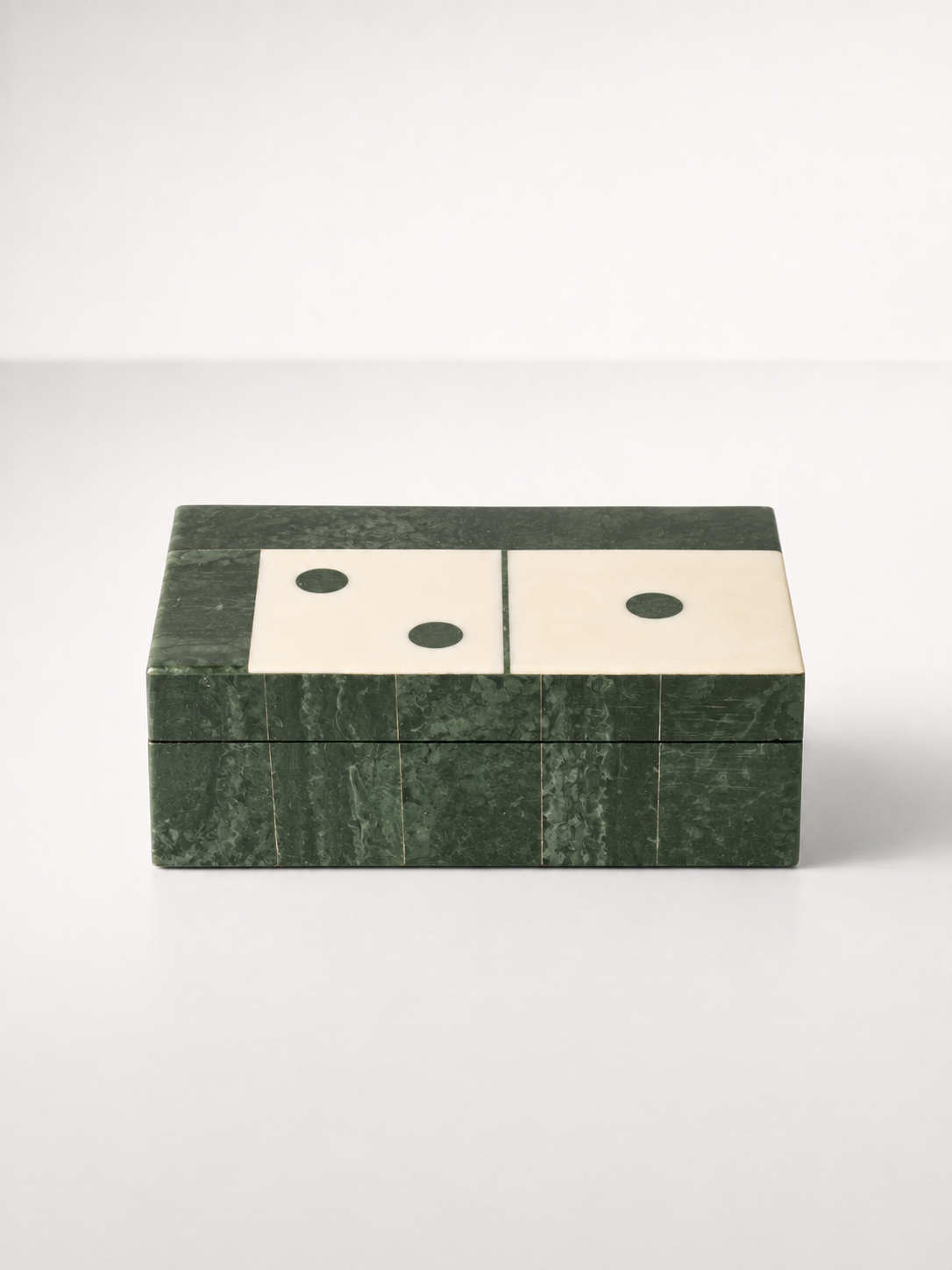 Green & White Dominoes Box