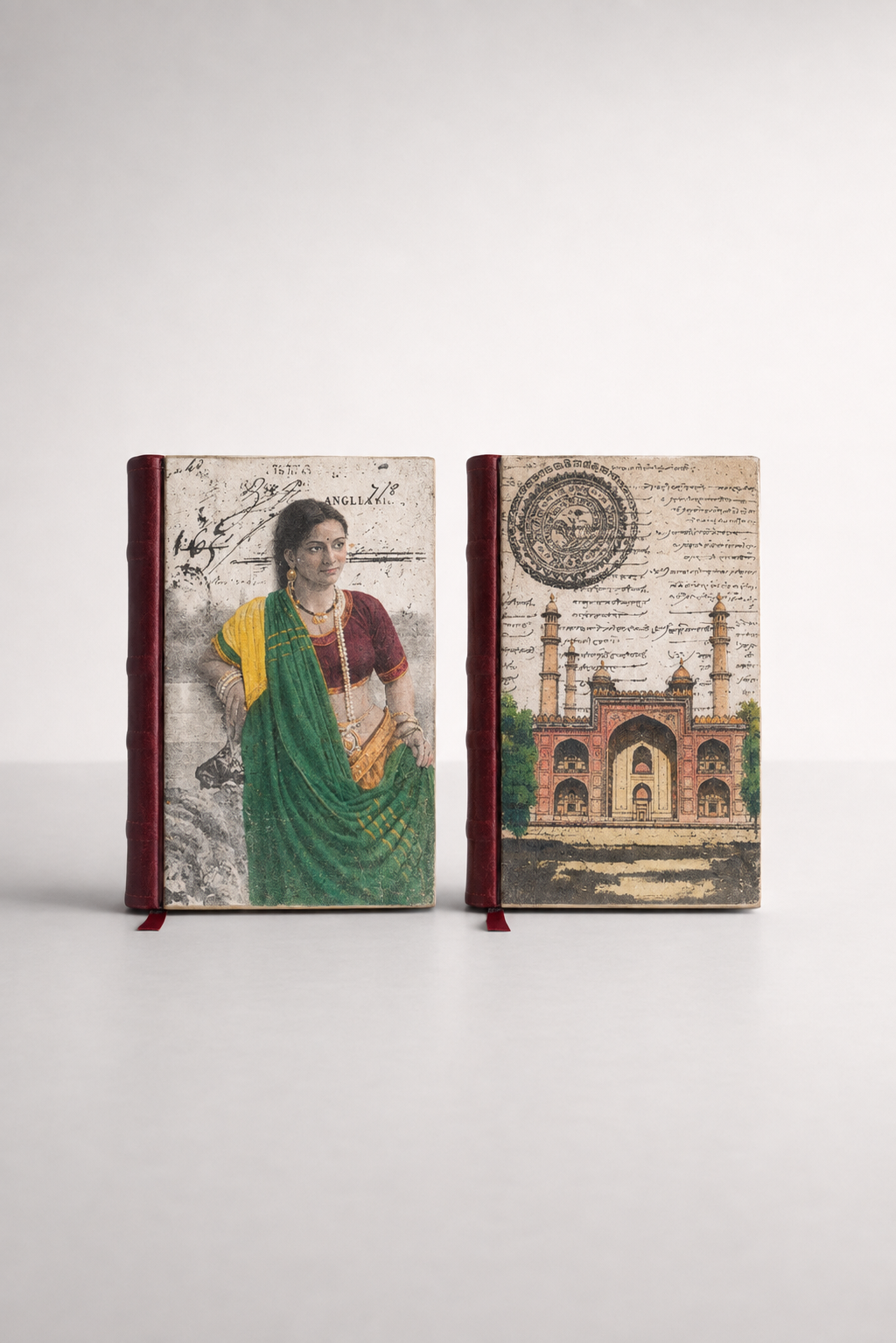 Indian Lady Notebook With Leather Spine