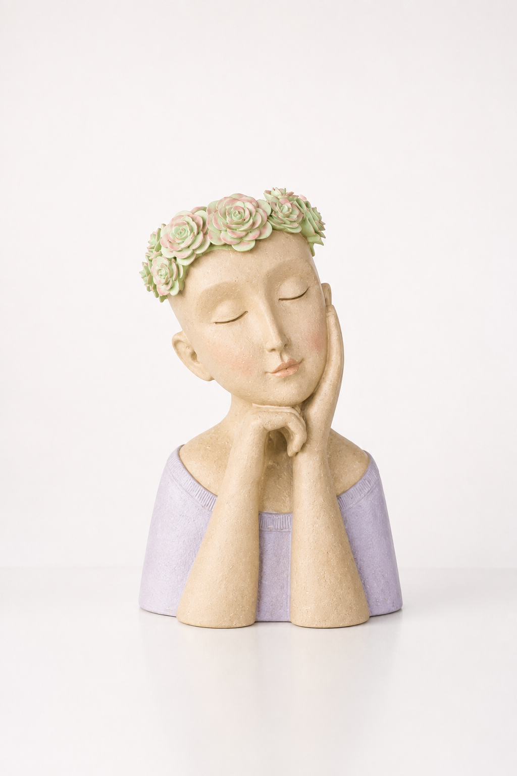 Lilac Bust Flower Pot