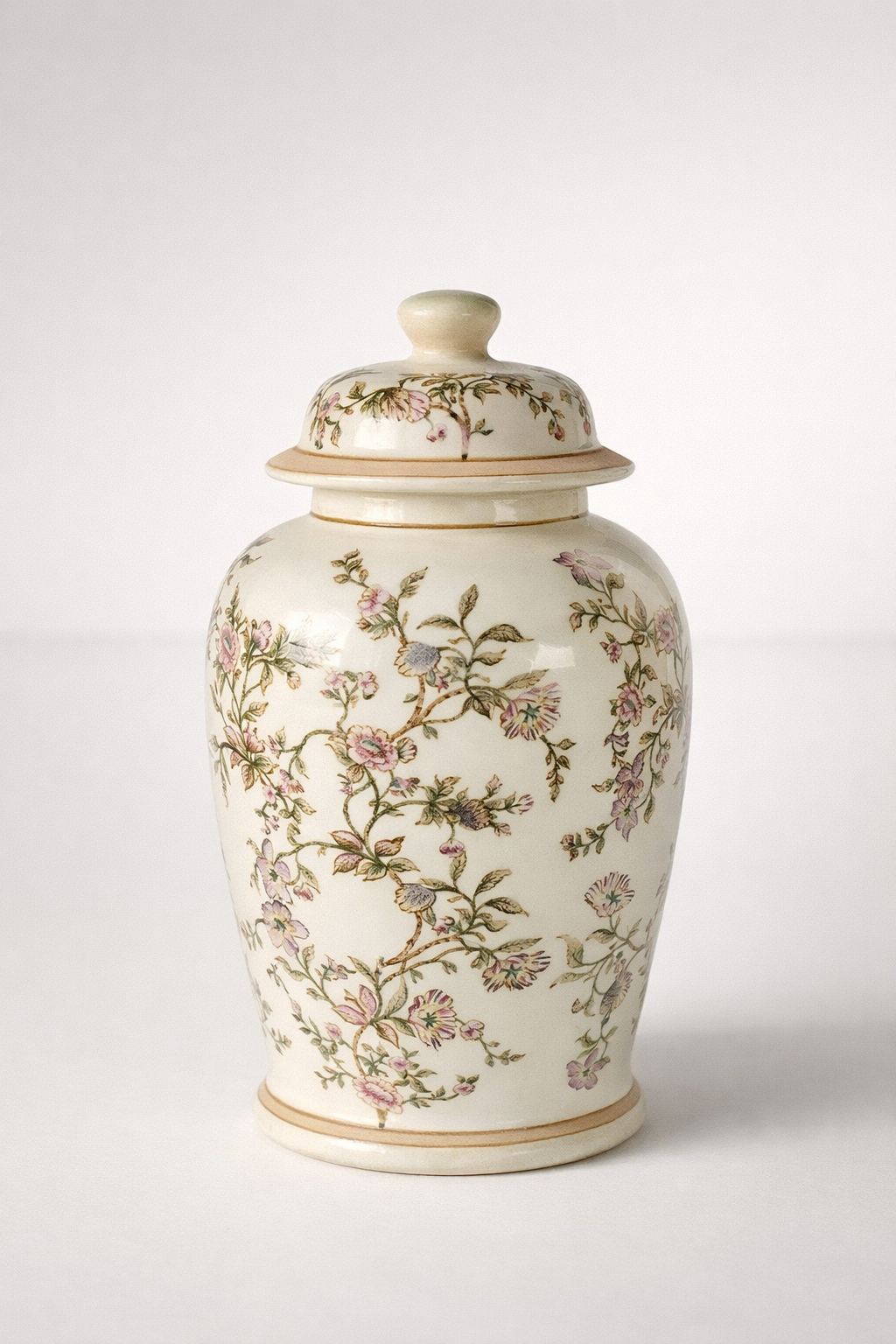 Large Floral Ginger Jar