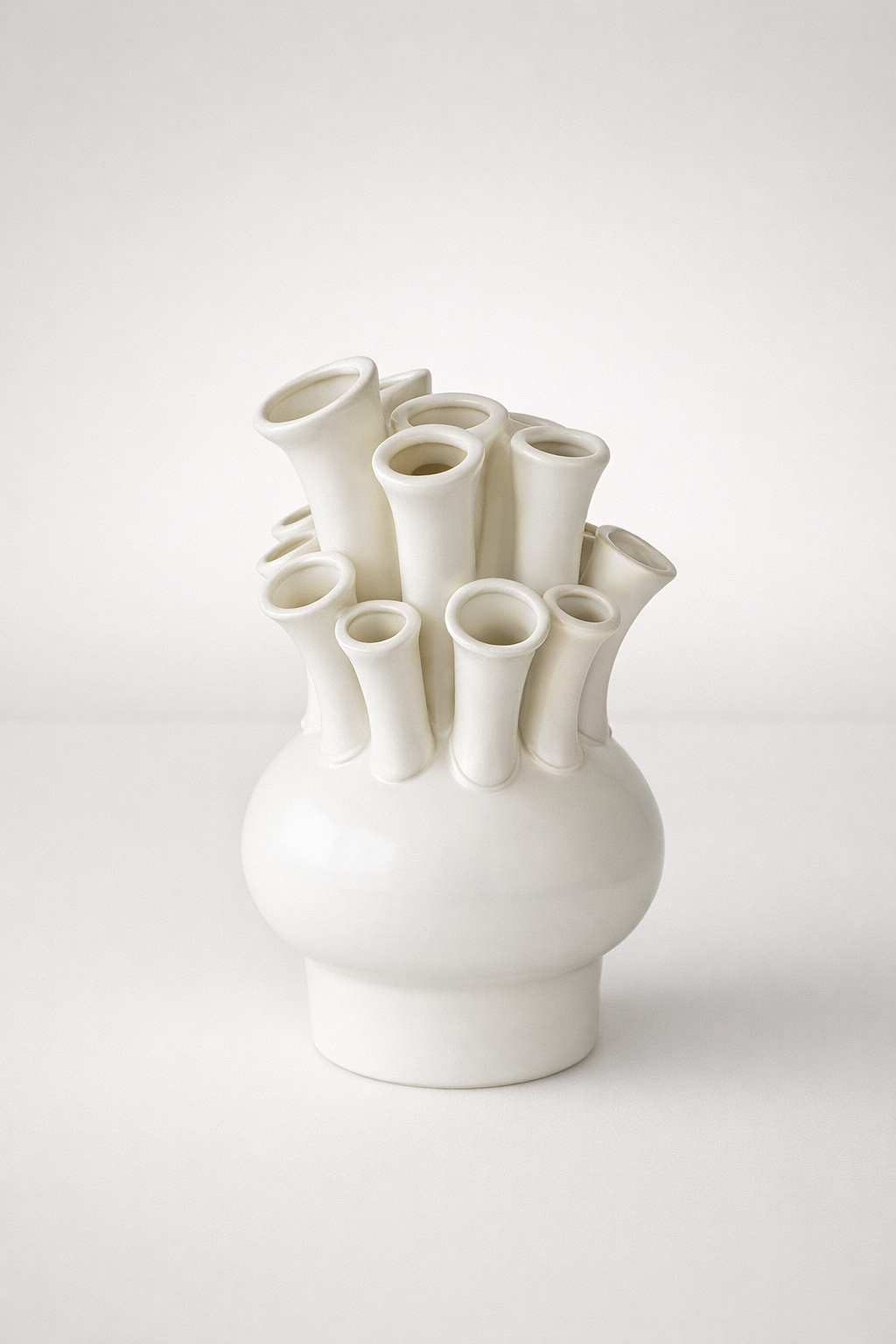 Off White Ceramic Tulip Vase