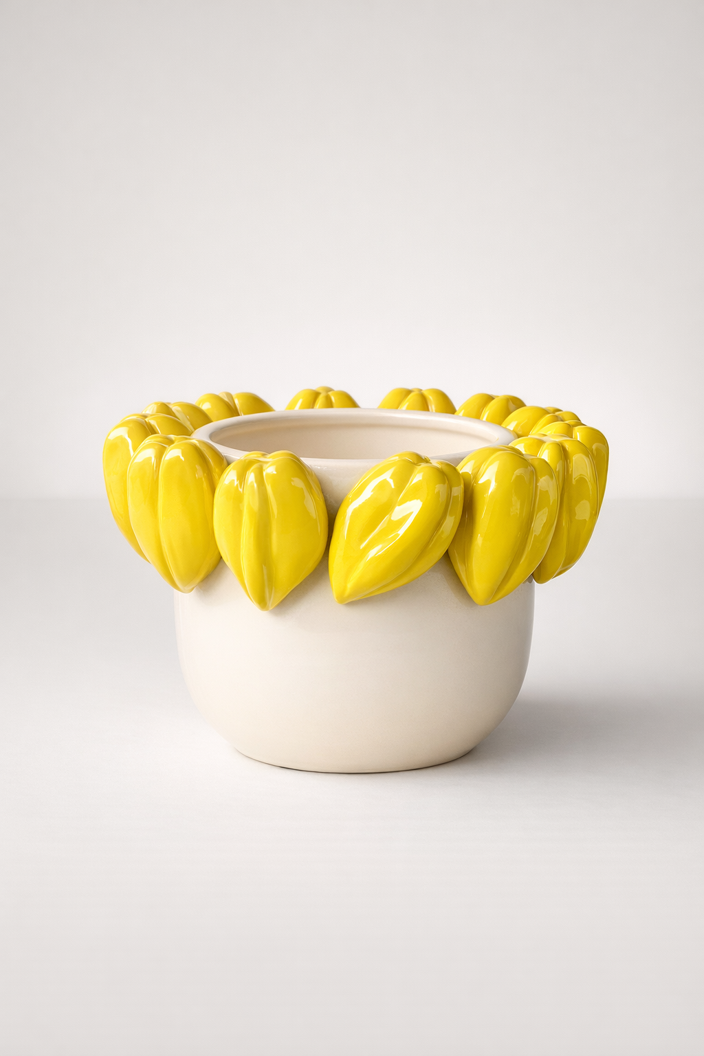 Cream & Lime Green Fruit Planter