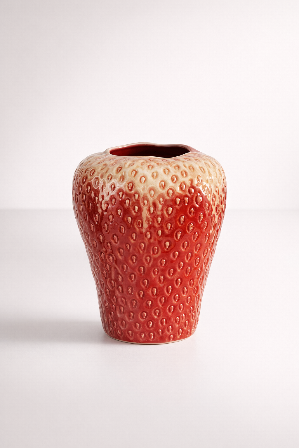 Large Strawberry Ceramic Vase