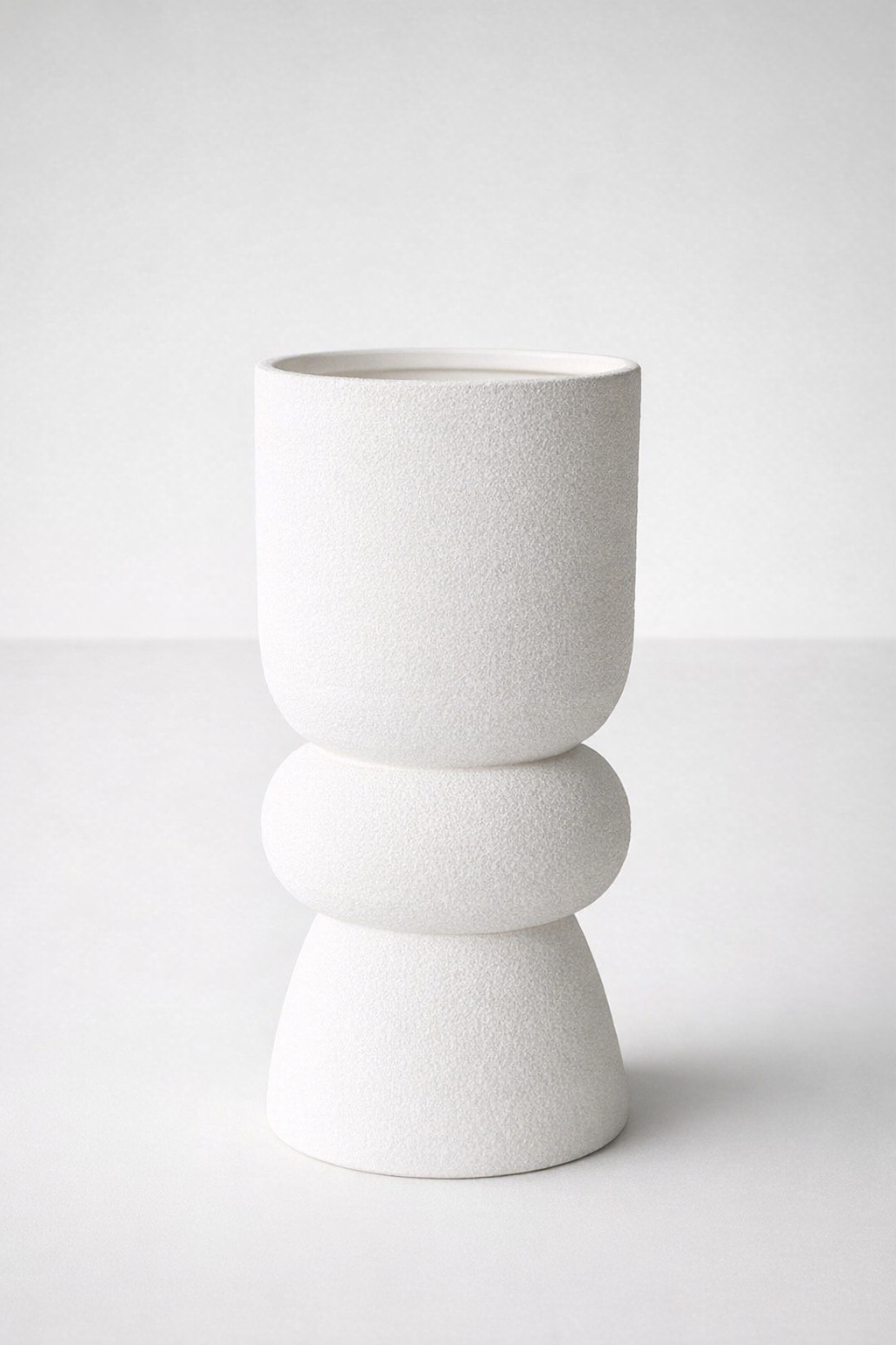 Tall White Ceramic Vase