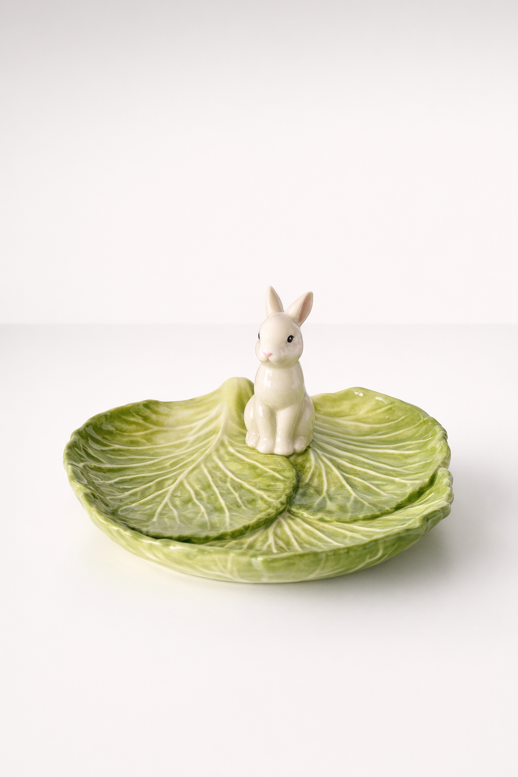 Cabbage Leaf Plate With Bunny