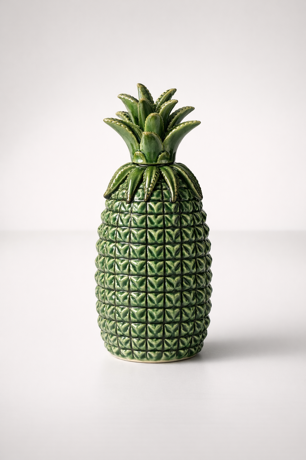 Large Green Ceramic Pineapple