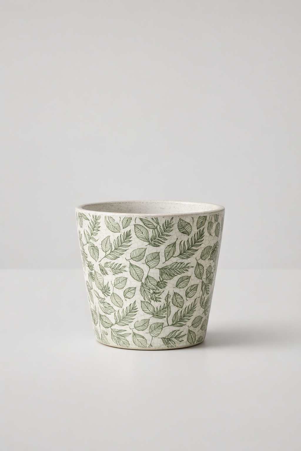 Green Round Leaf Planter