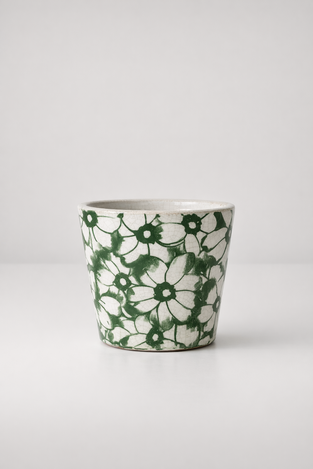 Green Round Flower Planter