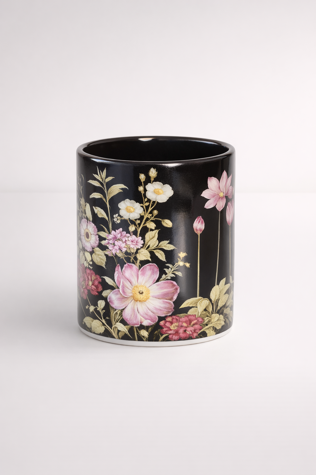 Black & Purple Flower Planter