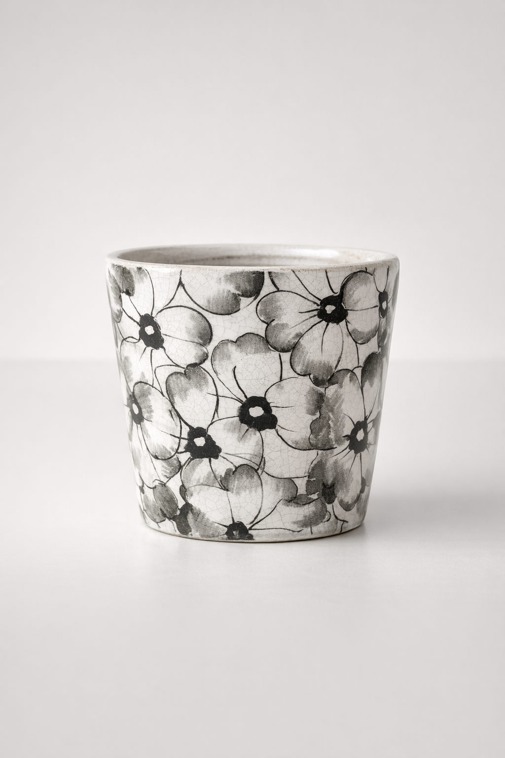 Black Round Flower Planter