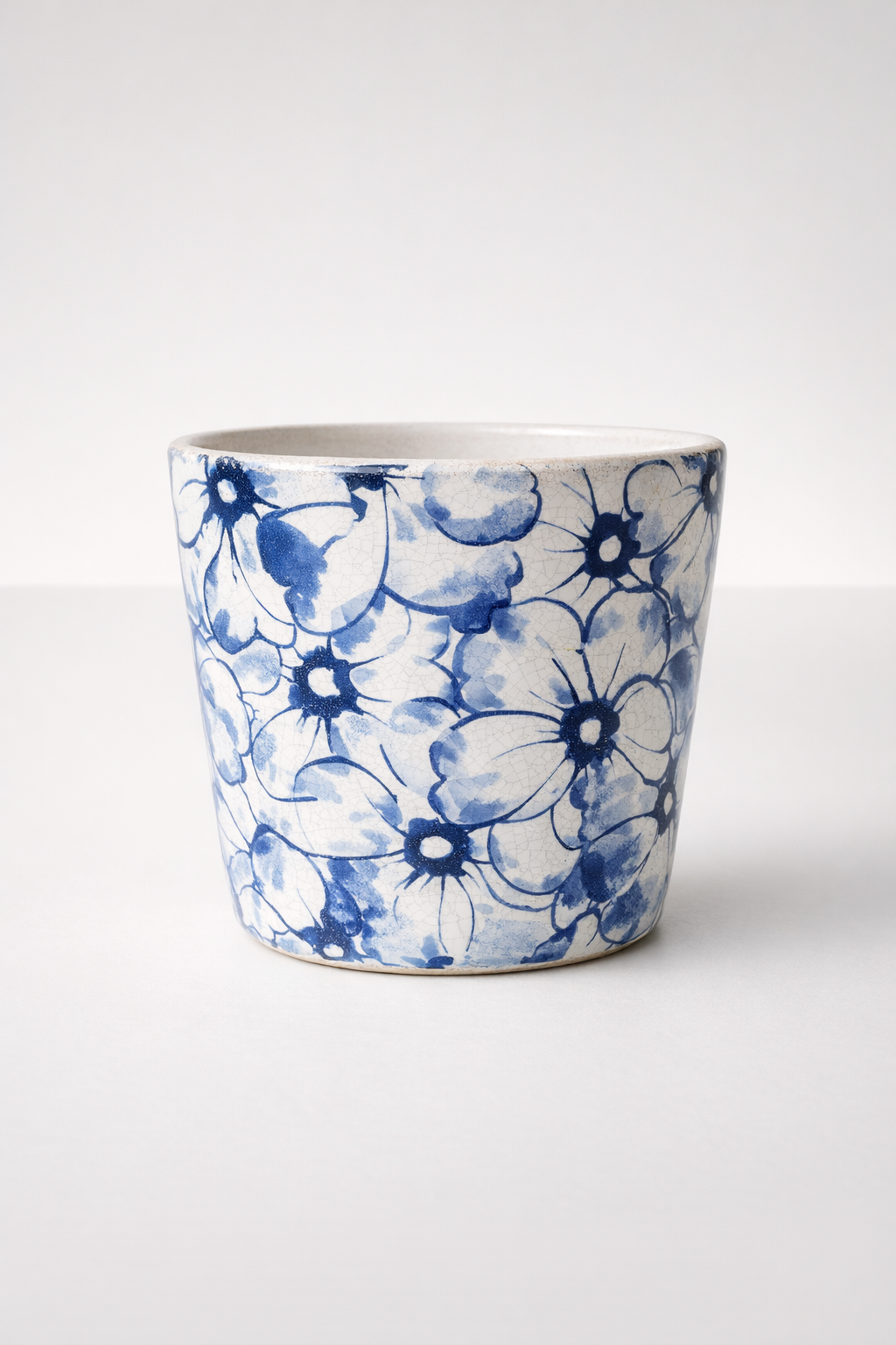 Blue Round Flower Planter