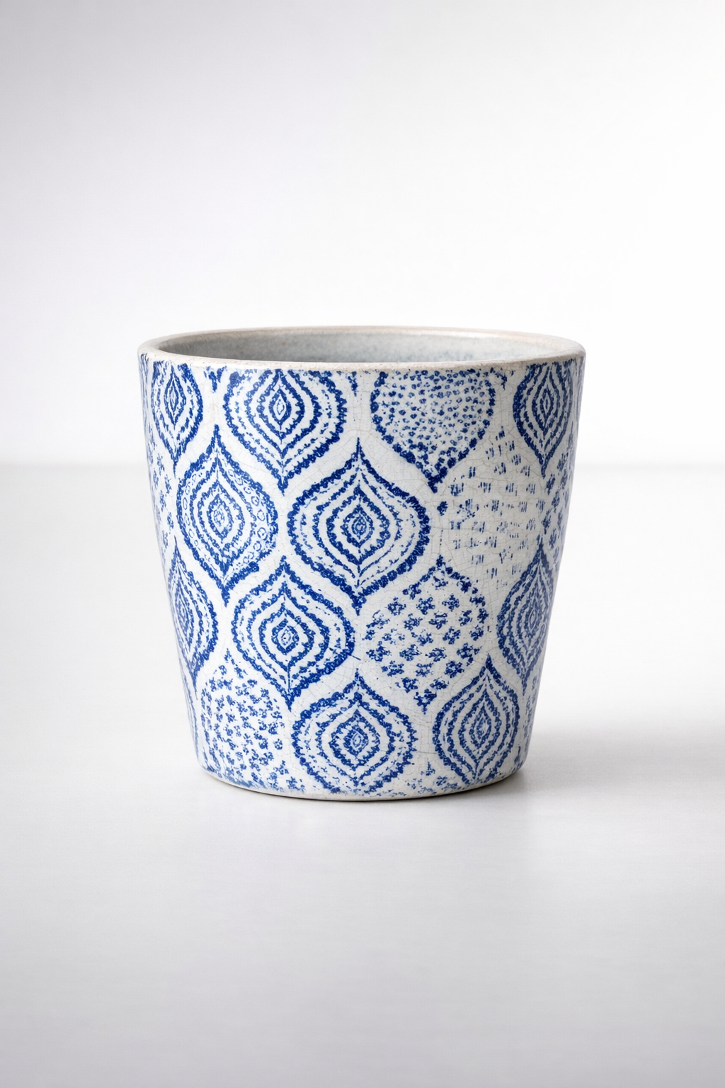 Blue Round Indian Design Planter
