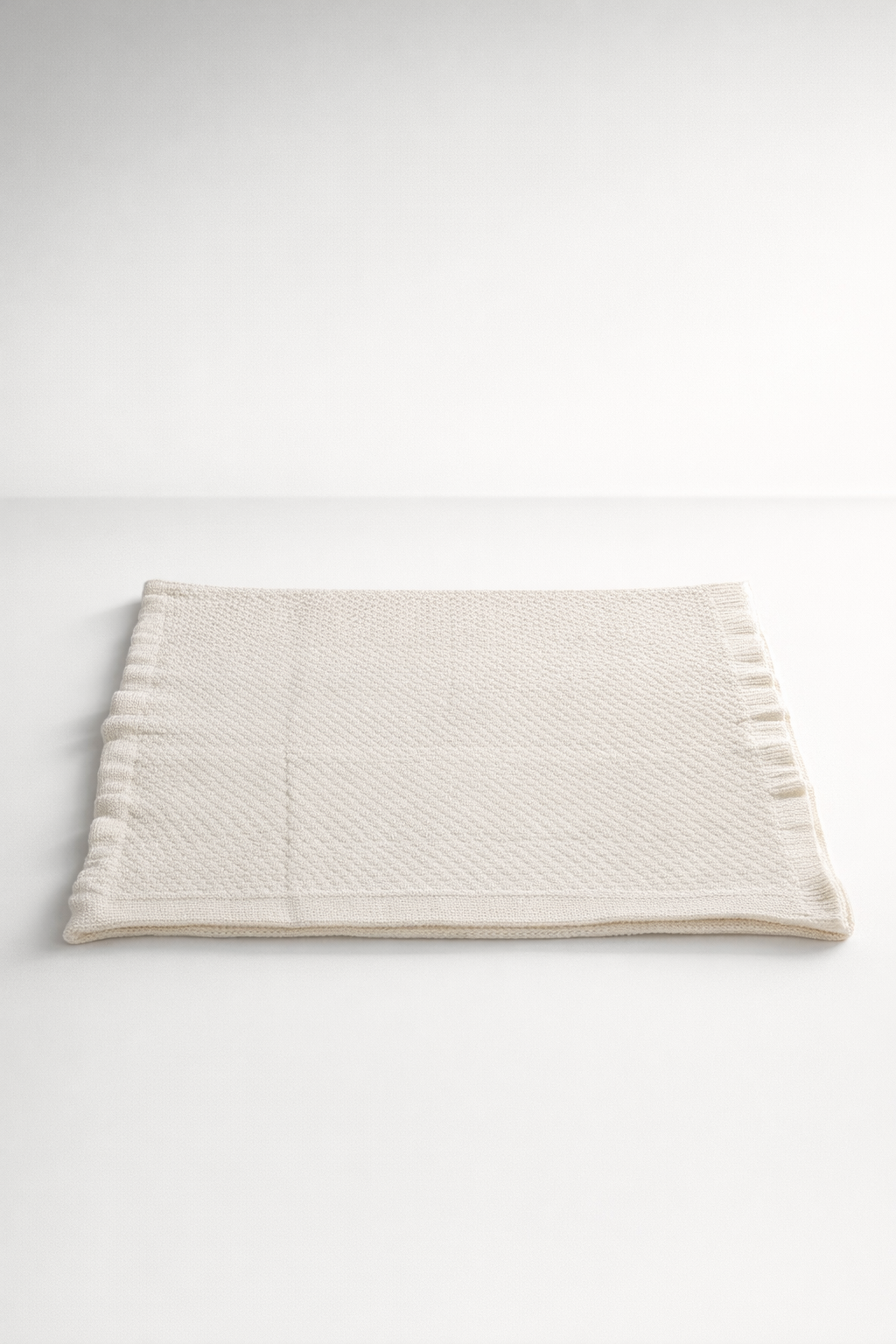 Cream Knitted Throw