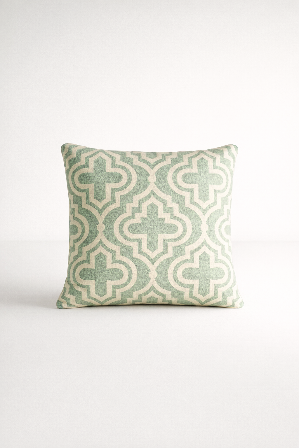 Duck Egg Blue Crosses Cushion With Inner