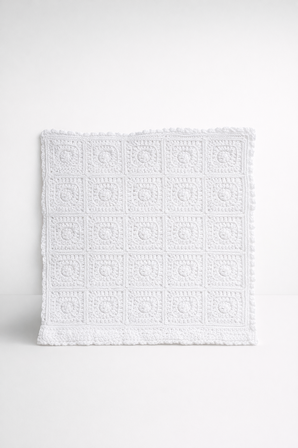 White Crochet Throw