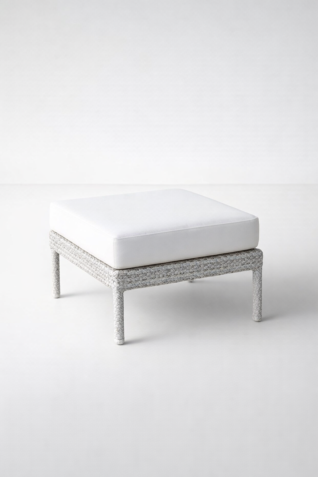 Portland Outdoor Footstool Off-White Cushion
