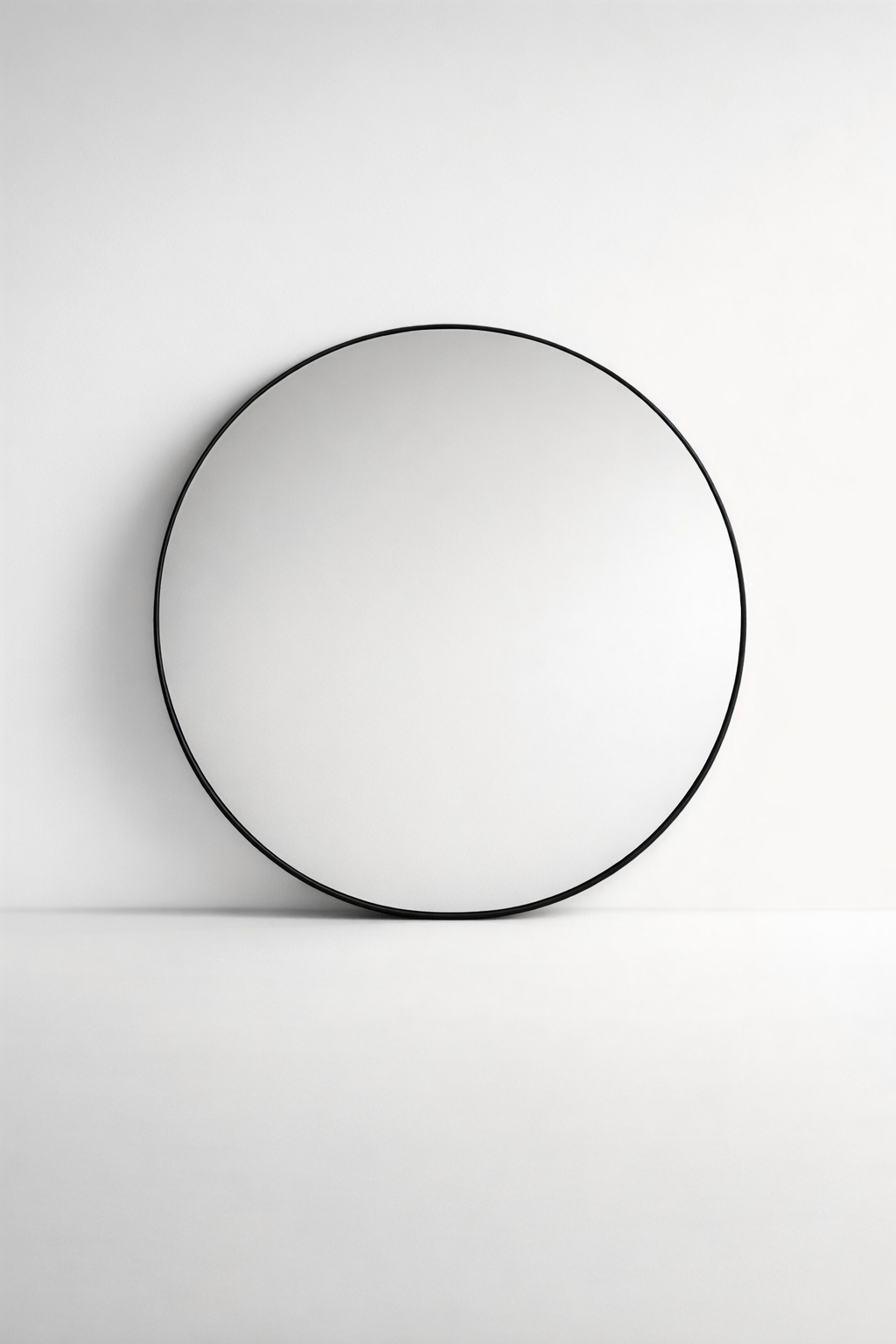 Round Mirror Black Metal Frame