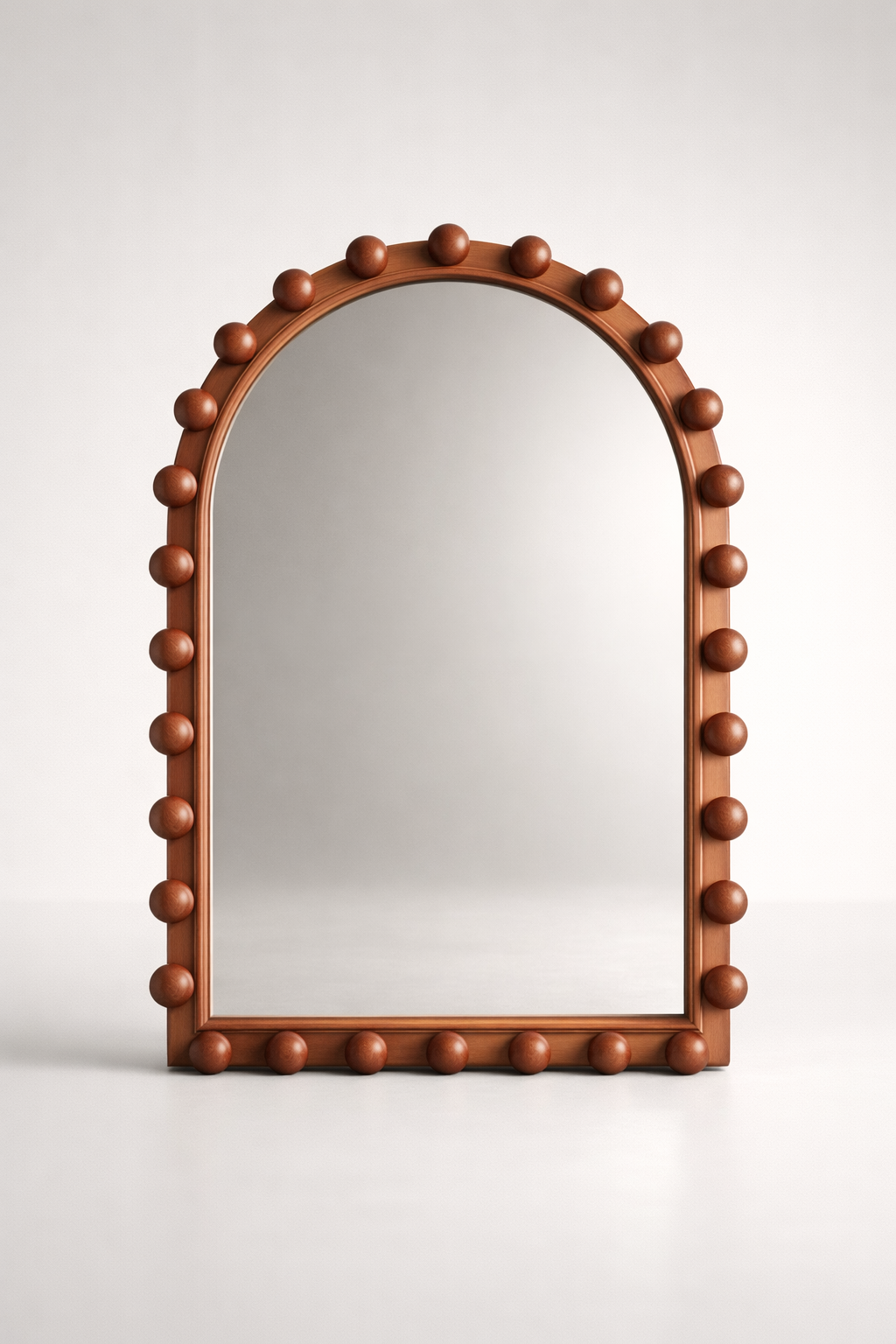 Wooden Arch Bobble Mirror