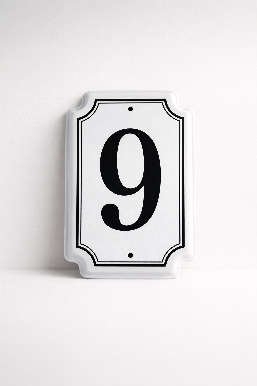 No. 9 Enamel Plaque