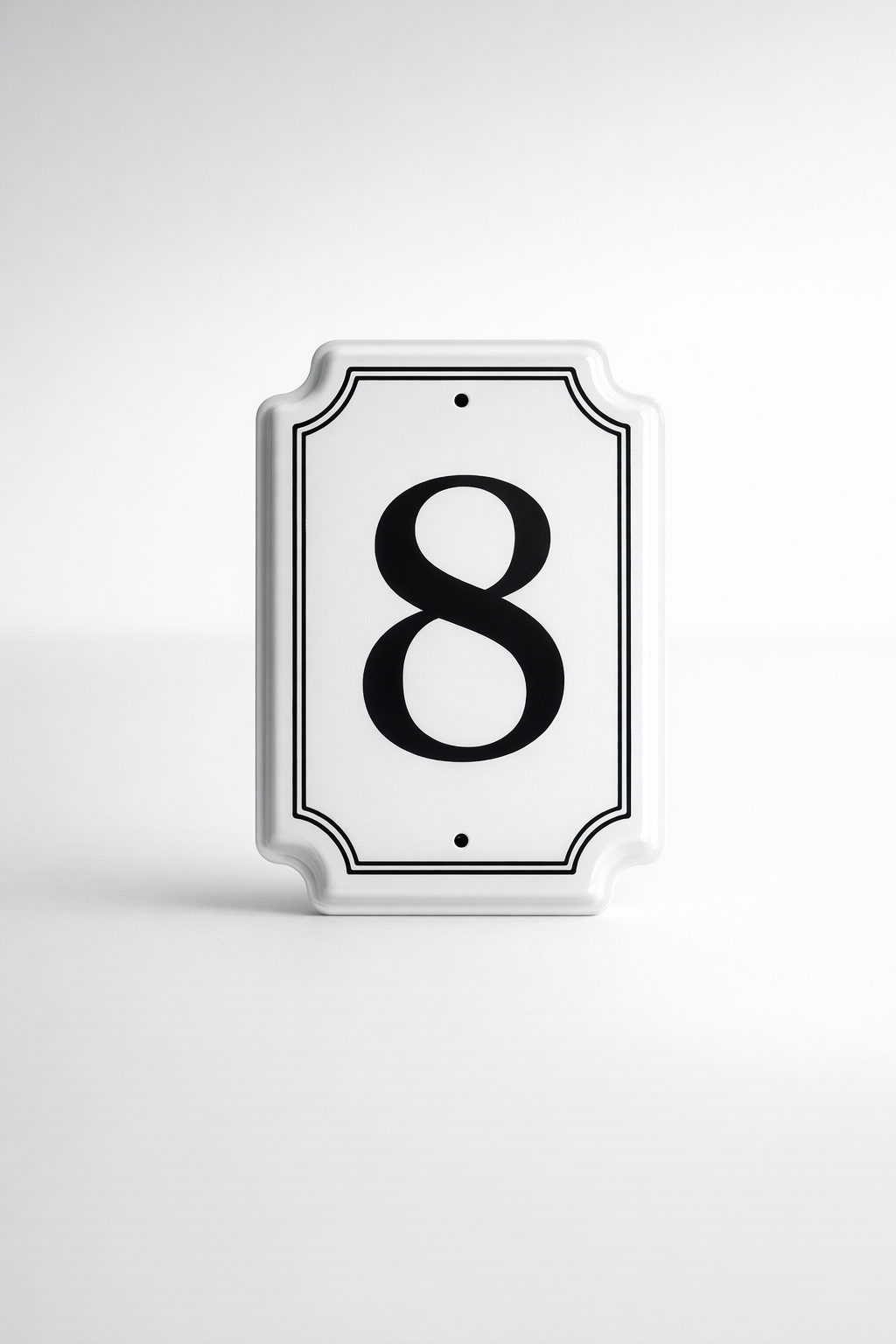 No. 8 Enamel Plaque