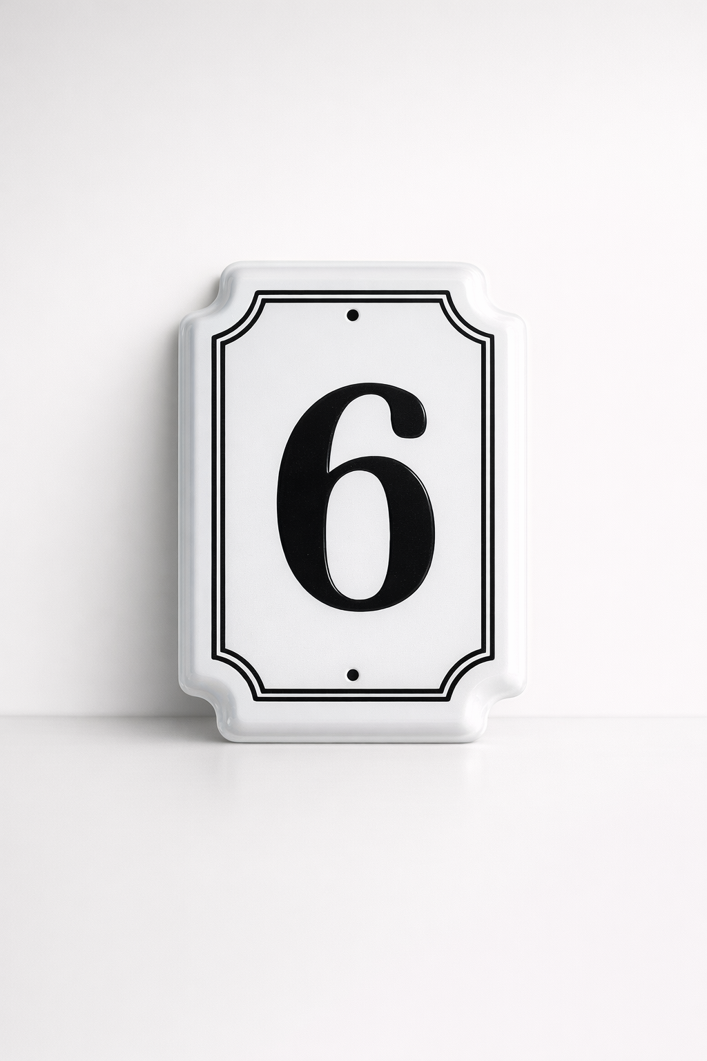 No. 6 Enamel Plaque