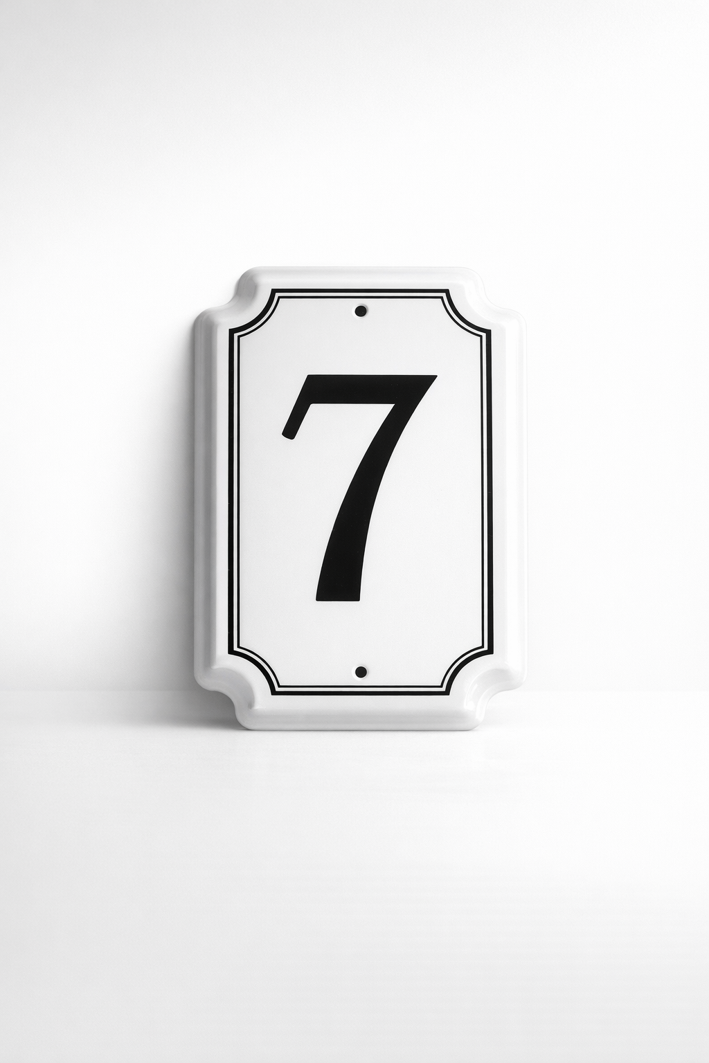 No. 7 Enamel Plaque