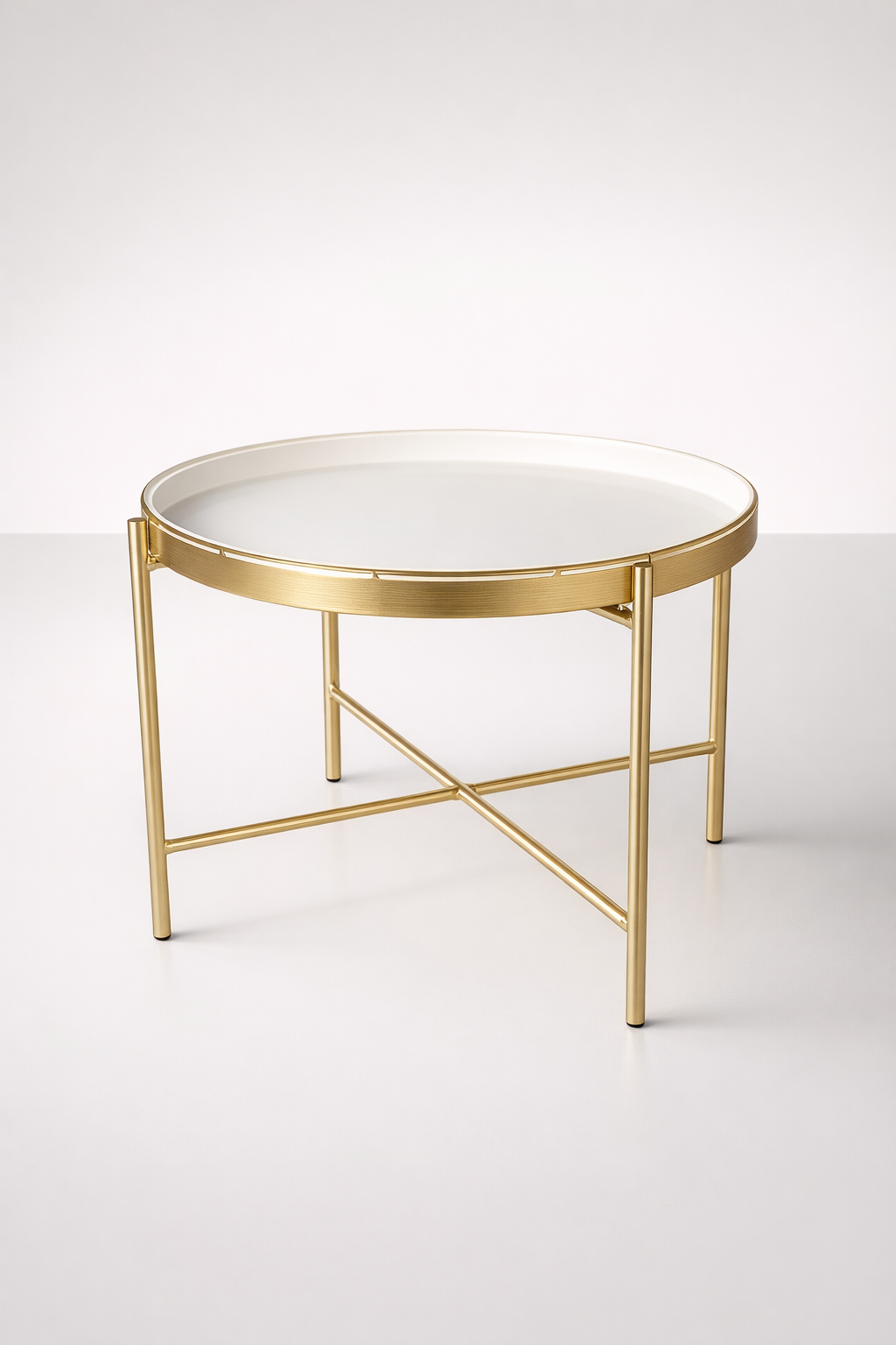 White Enamel Side Table
