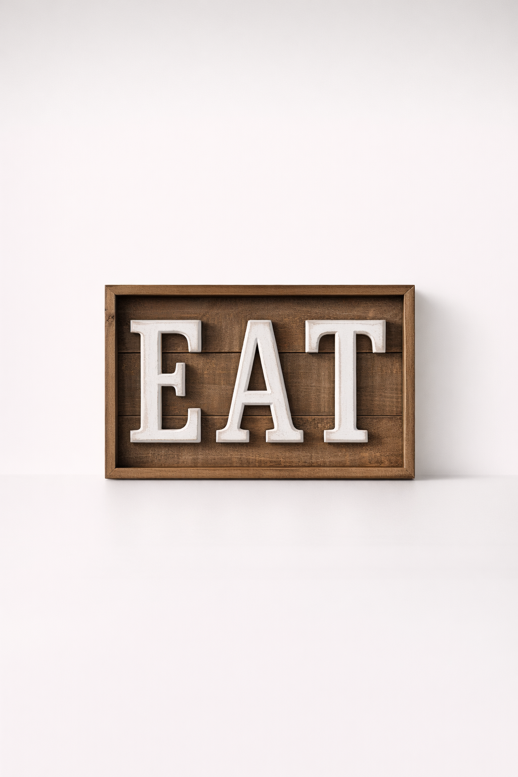 Enamel Eat & Wooden Sign