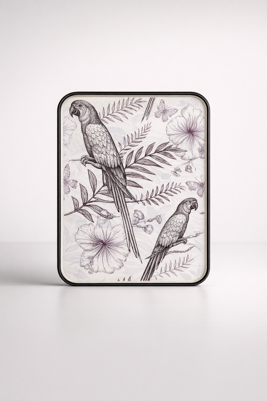 Large Enamel Parrot Plaque
