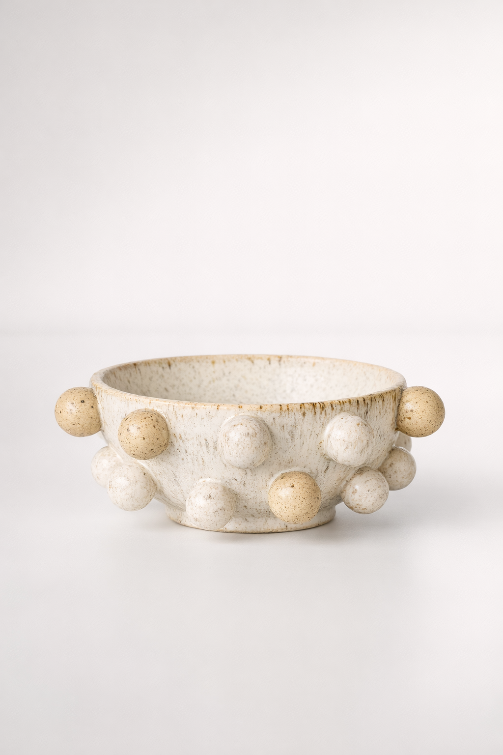 Cream Speckled Fruit Bowl