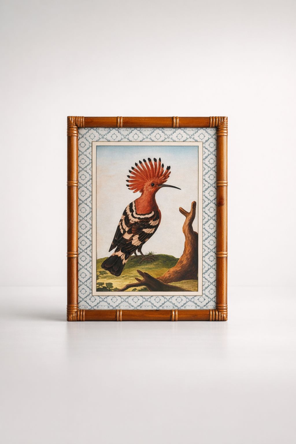 Hoepoe Bird Picture Bamboo Frame