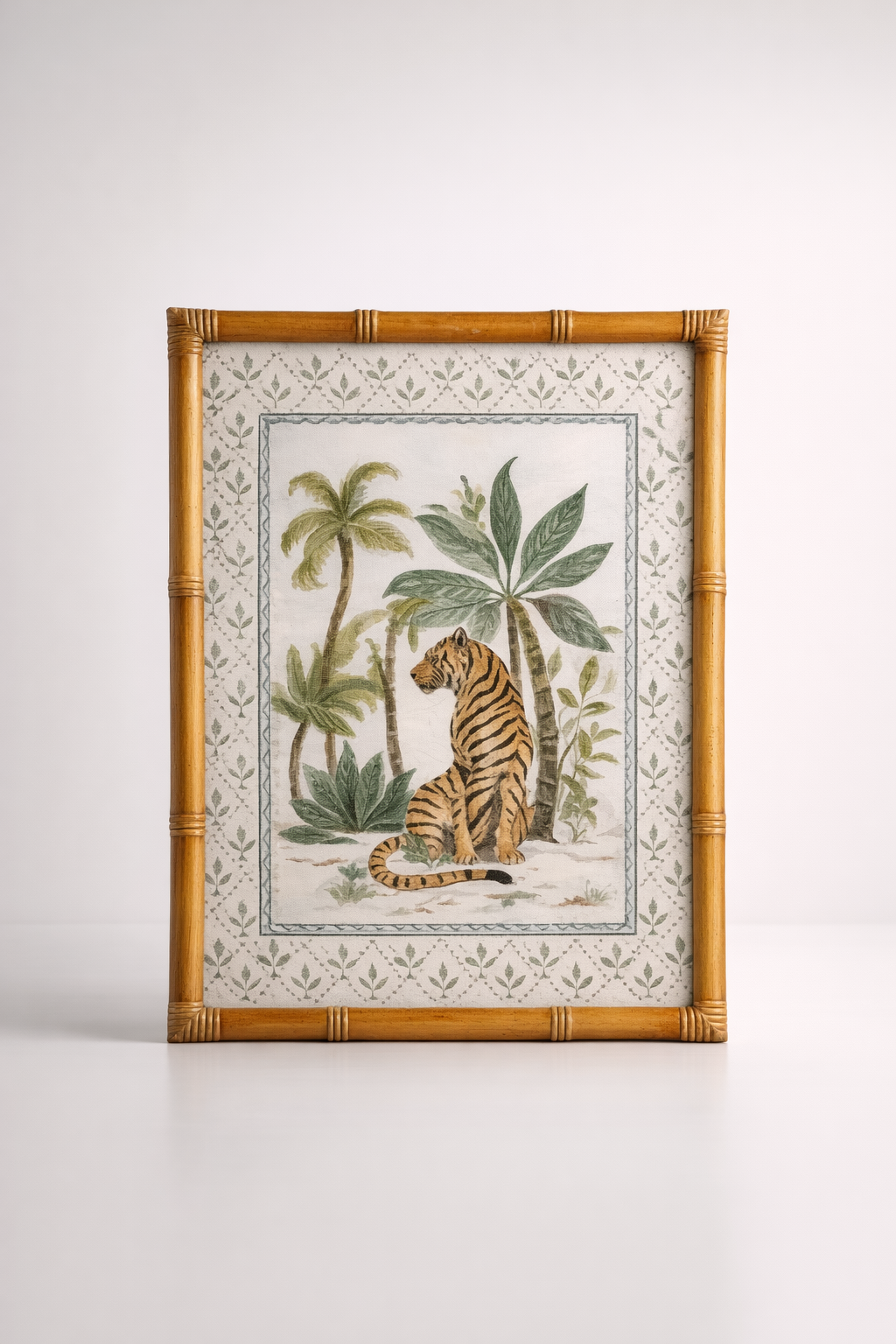 Tiger Picture Bamboo Frame