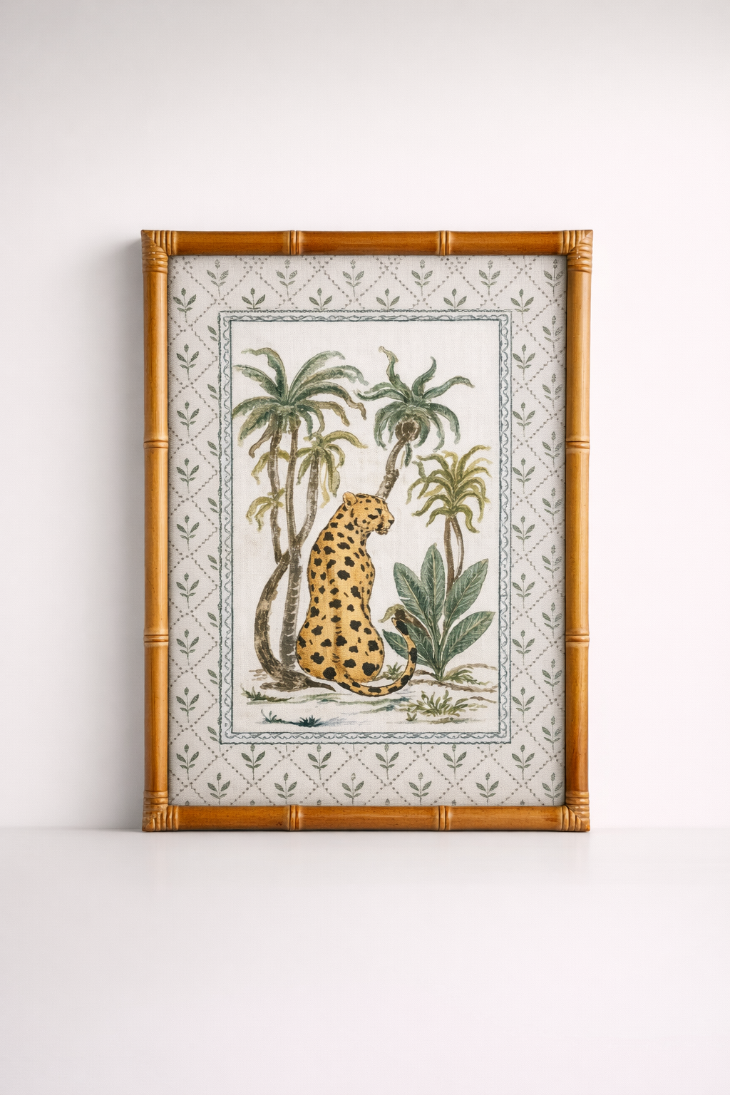 Cheetah Picture Bamboo Frame