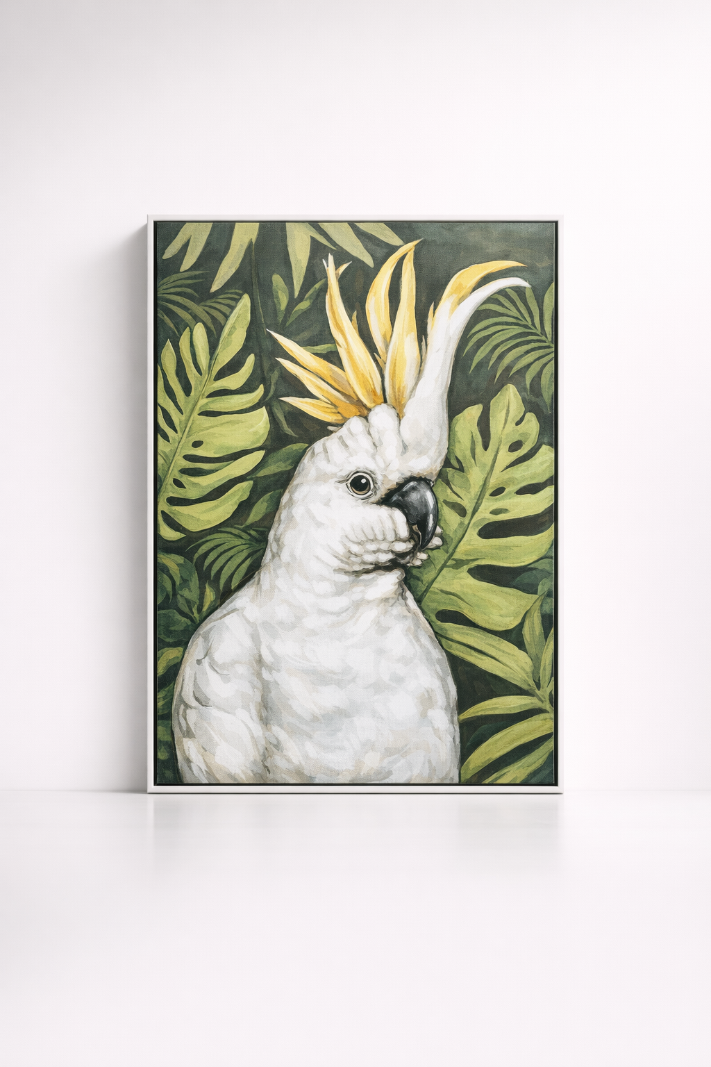 Extra Large Handpainted Parrot Picture