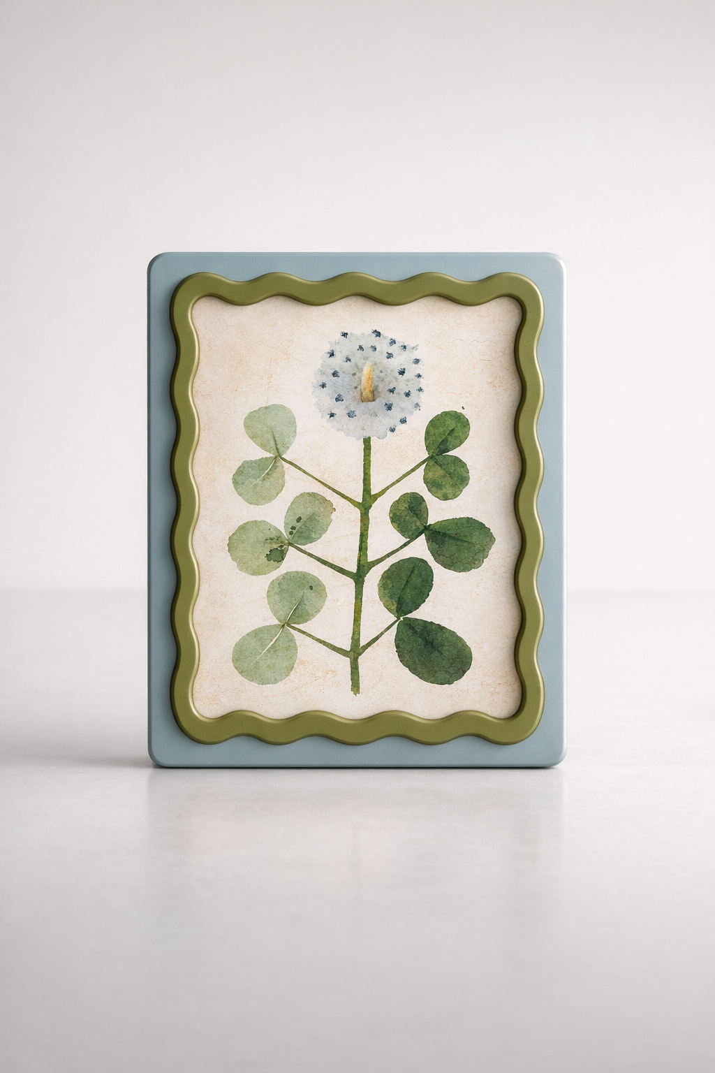 Blue & Green Scallop Flower Picture