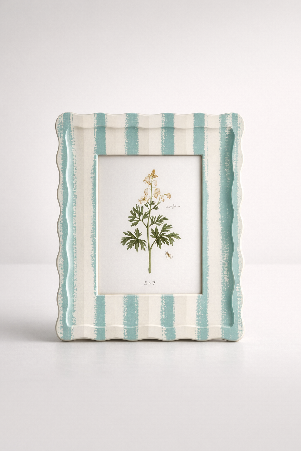 Blue & White Stripe Standing Photo Frame