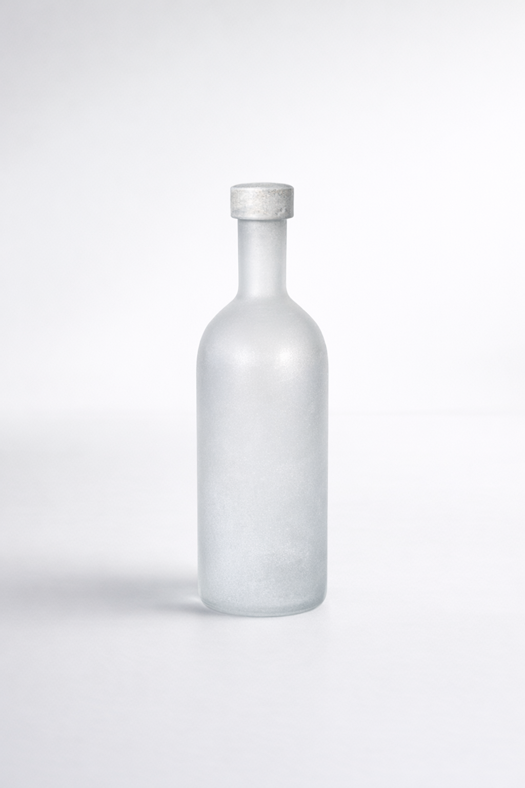White Tall Frosted Bottle