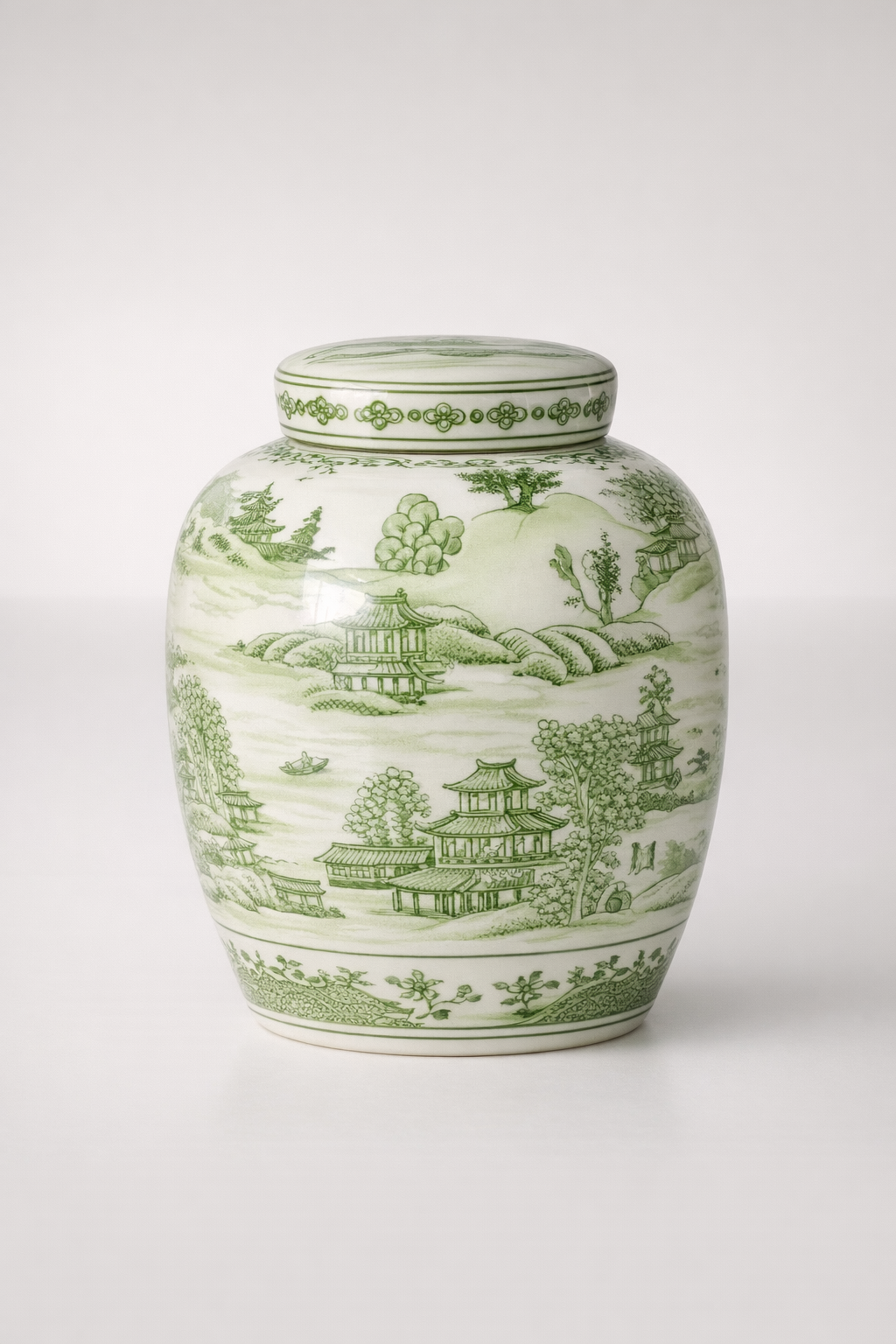 Medium Lime Green Ginger Jar Chinese