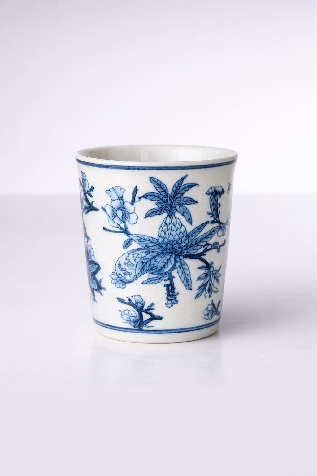 Blue Floral Beaker