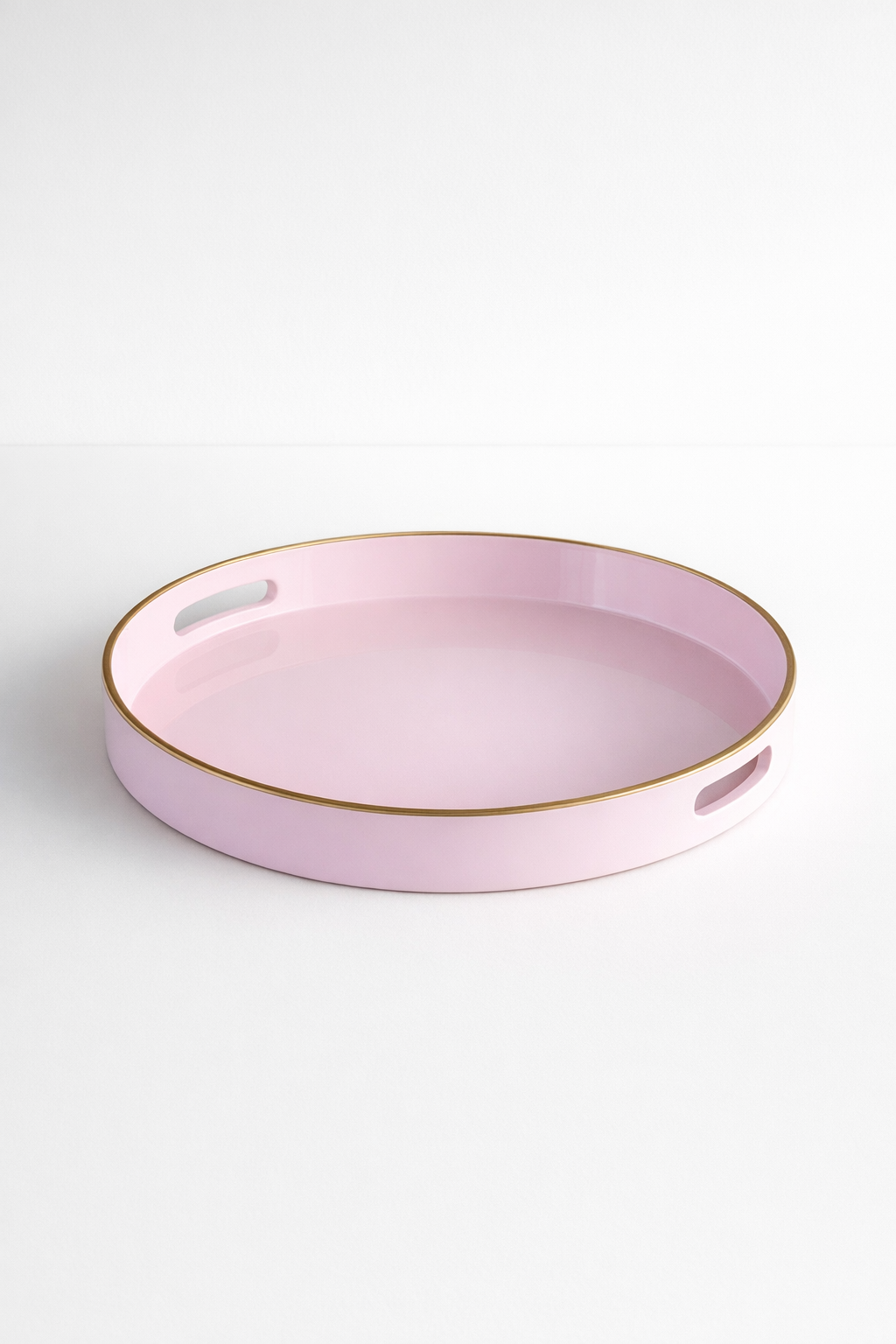 Round Pink & Gold Tray