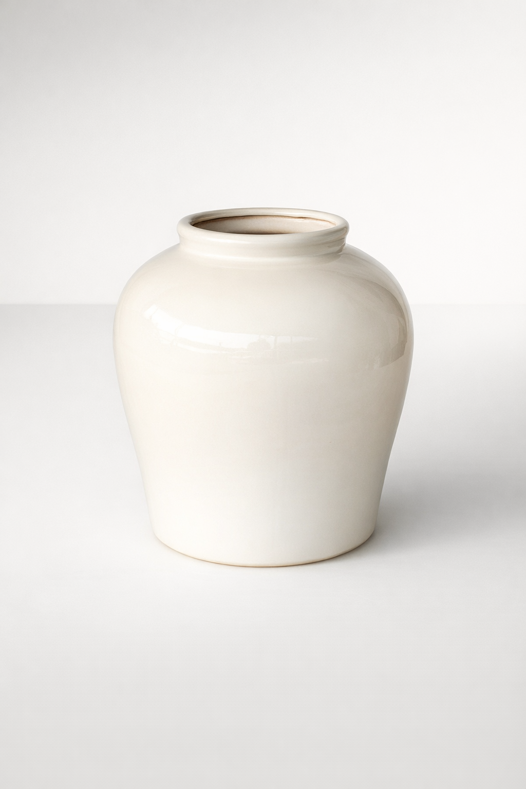 Extra Large White Glazed Jar